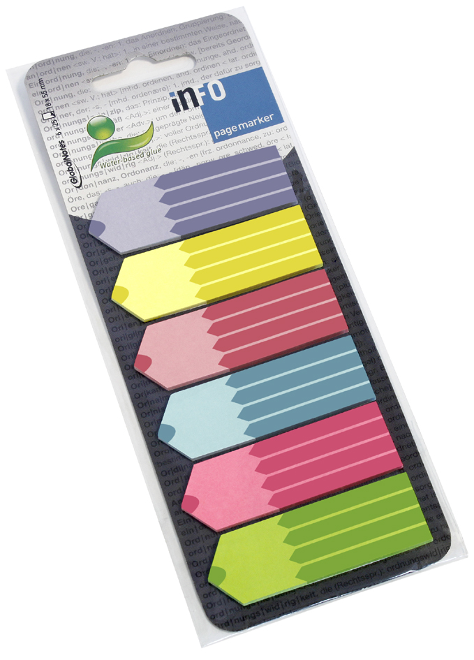 InFO Notes Papier-Pagemarker in Buntstiftform, 18 X 55 Mm