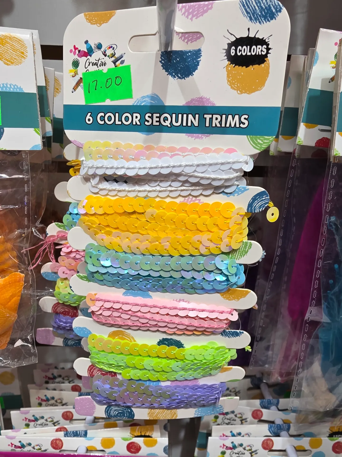 6 Color Sequin Trims