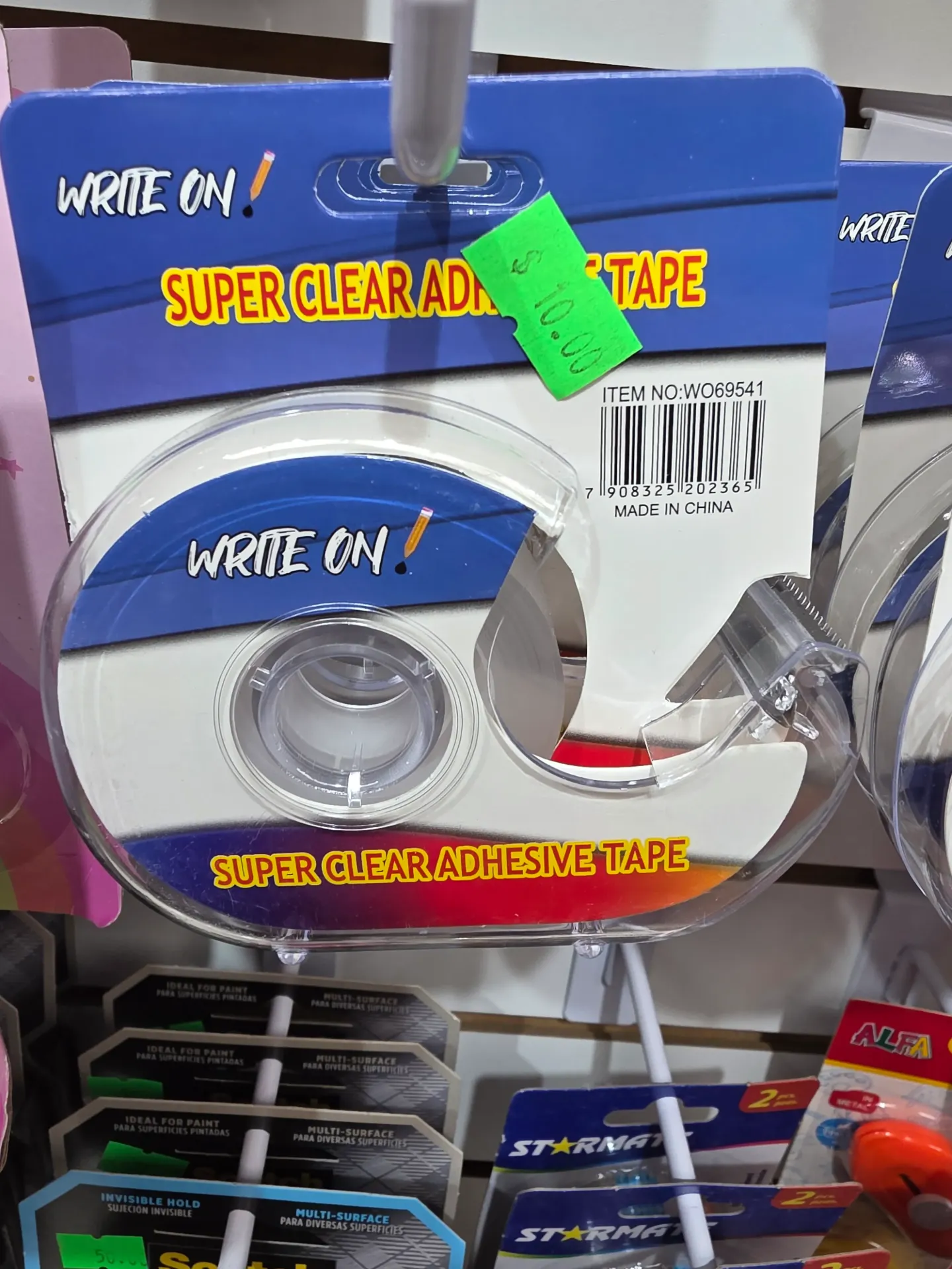 Super Clear Adhesive Tape Write On