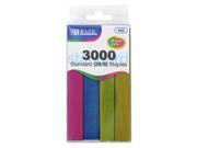 Bazic Products Bazic 3000 Ct. Standard (26/6) Metallic Color Staples 1-Pack