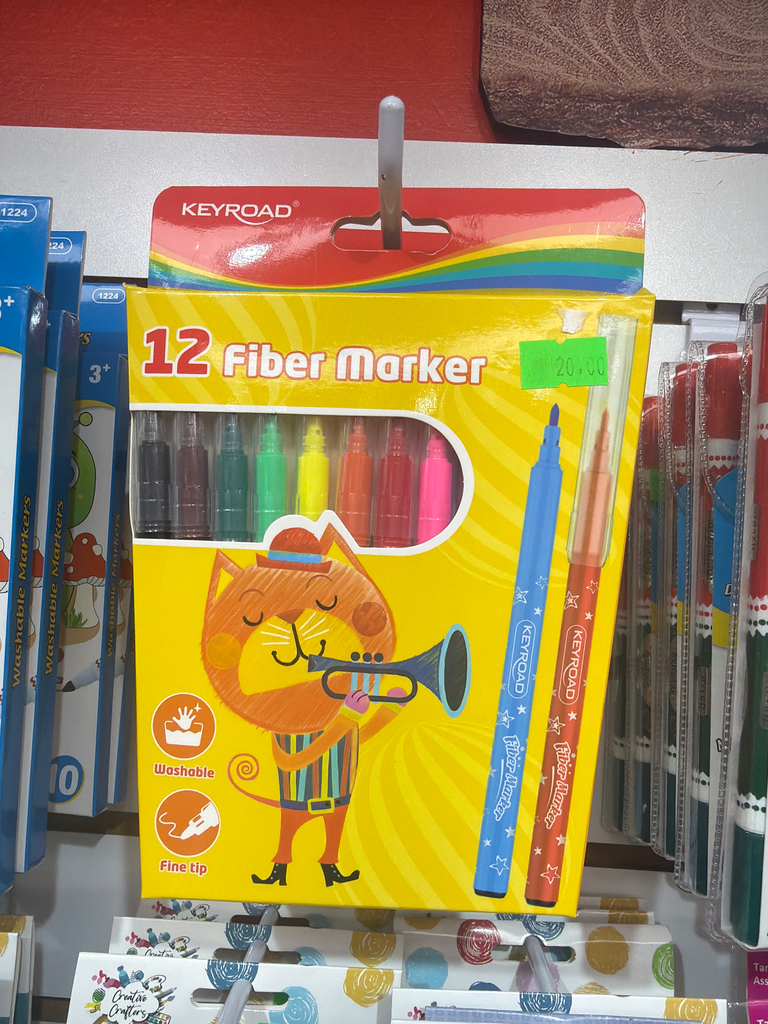 Keyroad Fibre Marker 12 Pack