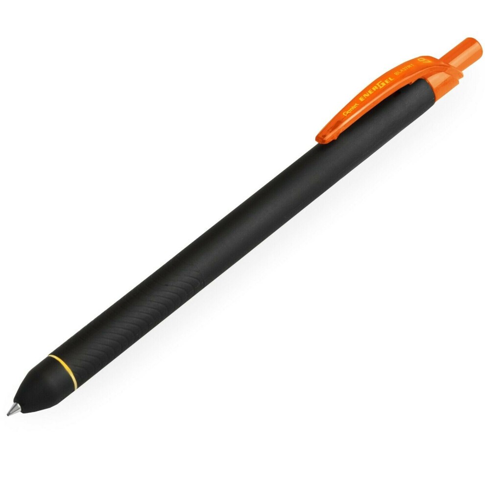 Pentel Energel BL437R1 Retractable Gel Ink Rollerball Pen - 0.7mm Nib - Orange  - Single