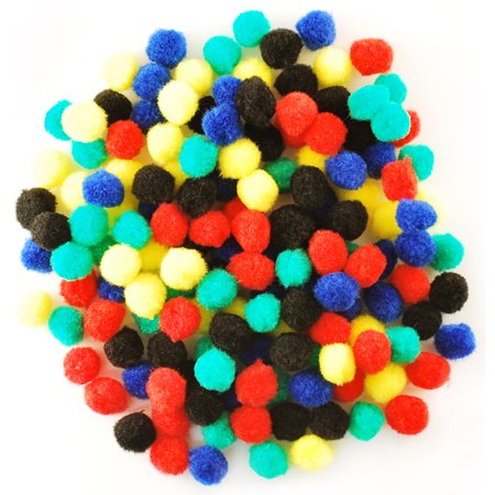 Krafty Kids Pom Poms - Primary Colors  1/2   Mini  Package of 150