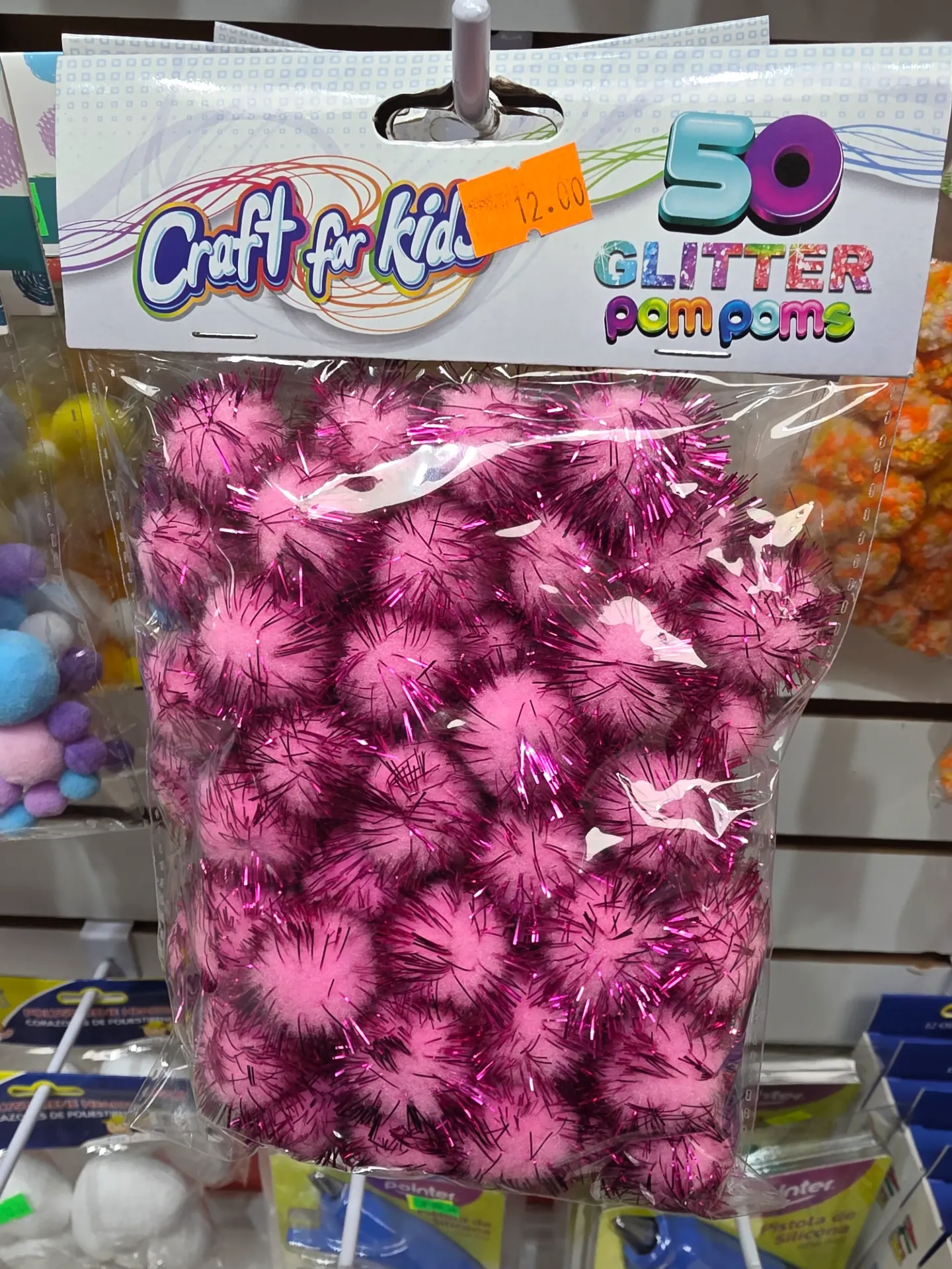 Craft for kids Glitter Pom Poms