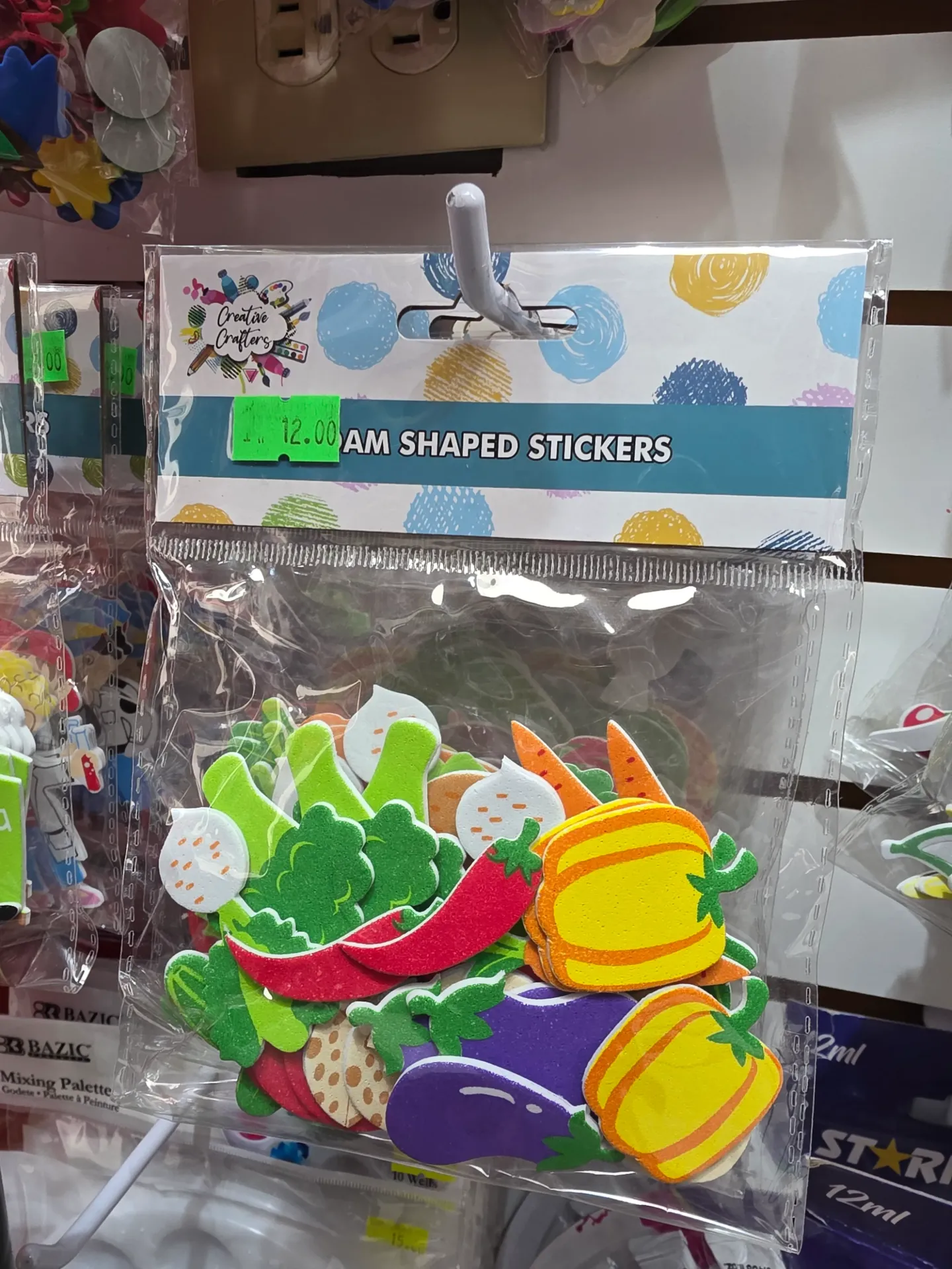 Creative crafters Foam Shaped Stickers-Vegetables