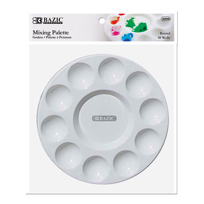 DDI 2346081 BAZIC Round Mixing Palette Case of 24