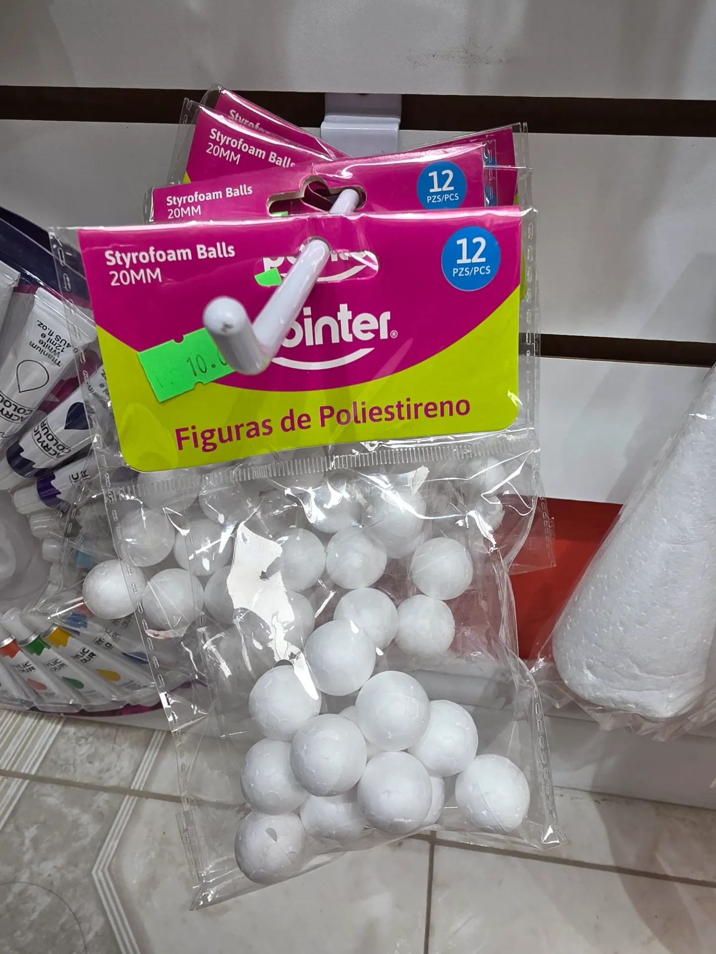 Pointer Styrofoam balls