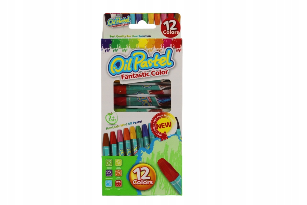 Kredki Olejowe Pastele 12szt.