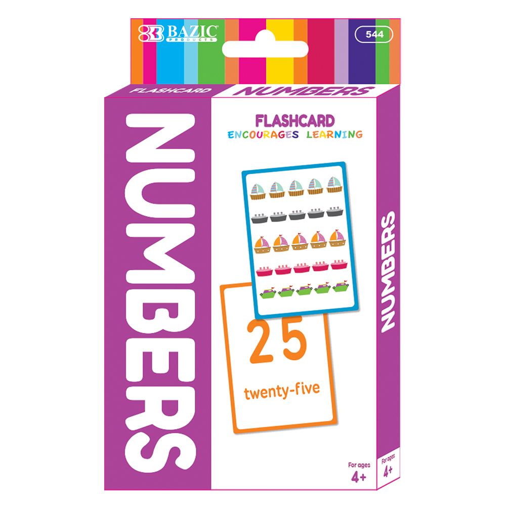 Bazic Numbers Flash Cards - 36 / Pack(72x$1.02)