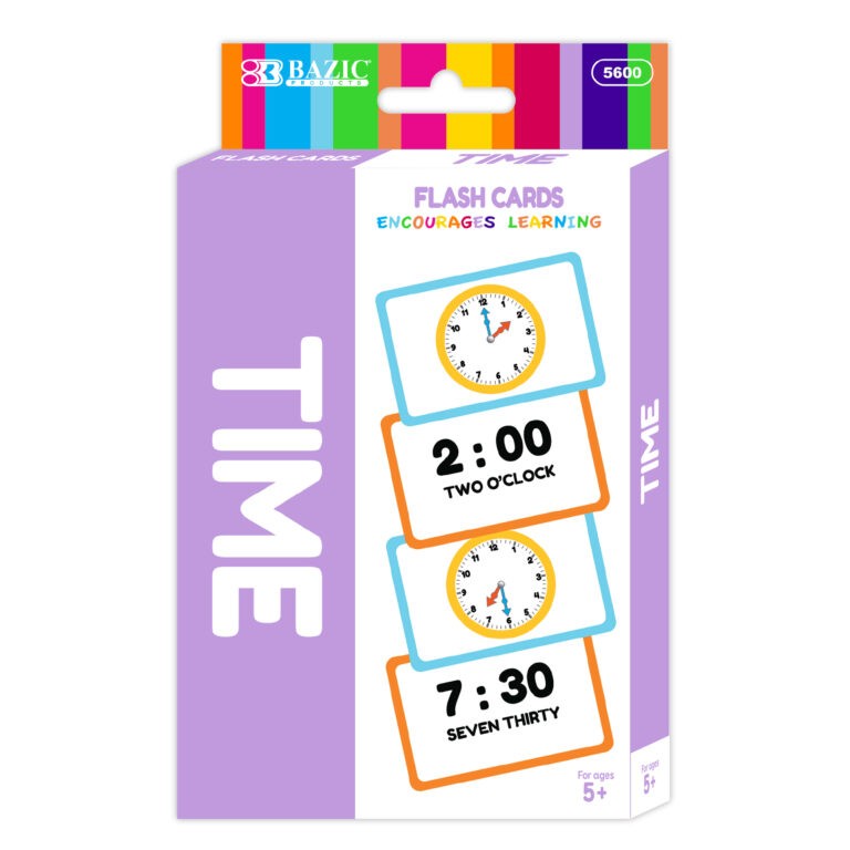 Bazic 5600 Time Flash Cards - 36 per Pack