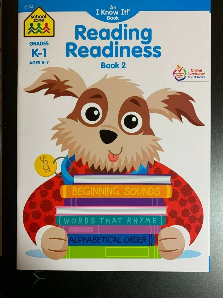 SCHOOL ZONE READING READINESS GRADES K-1 AGES 5-7 WORKBOOK 2 Education Children
