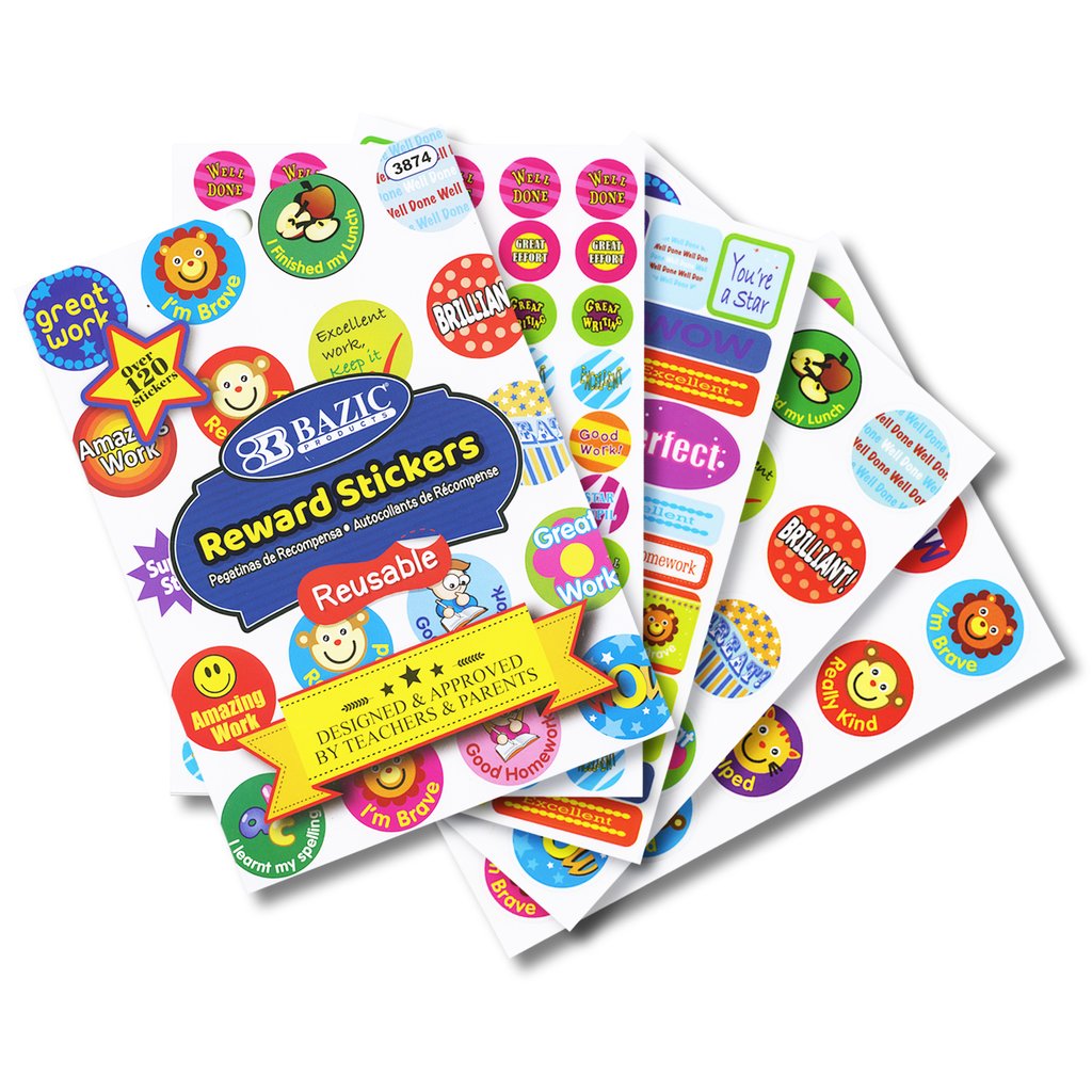Bazic 3874 Reward Plastic Sticker Book