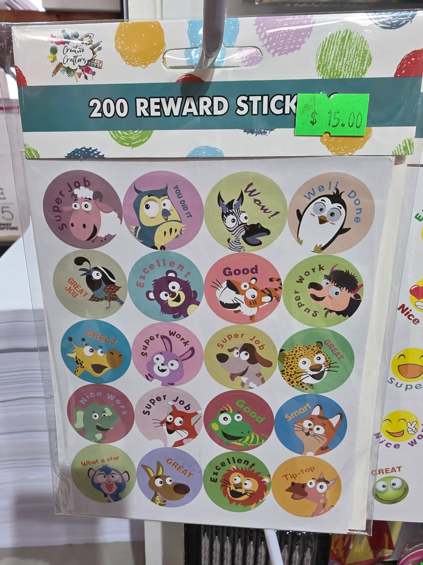 Creative Crafters Reward Stickers