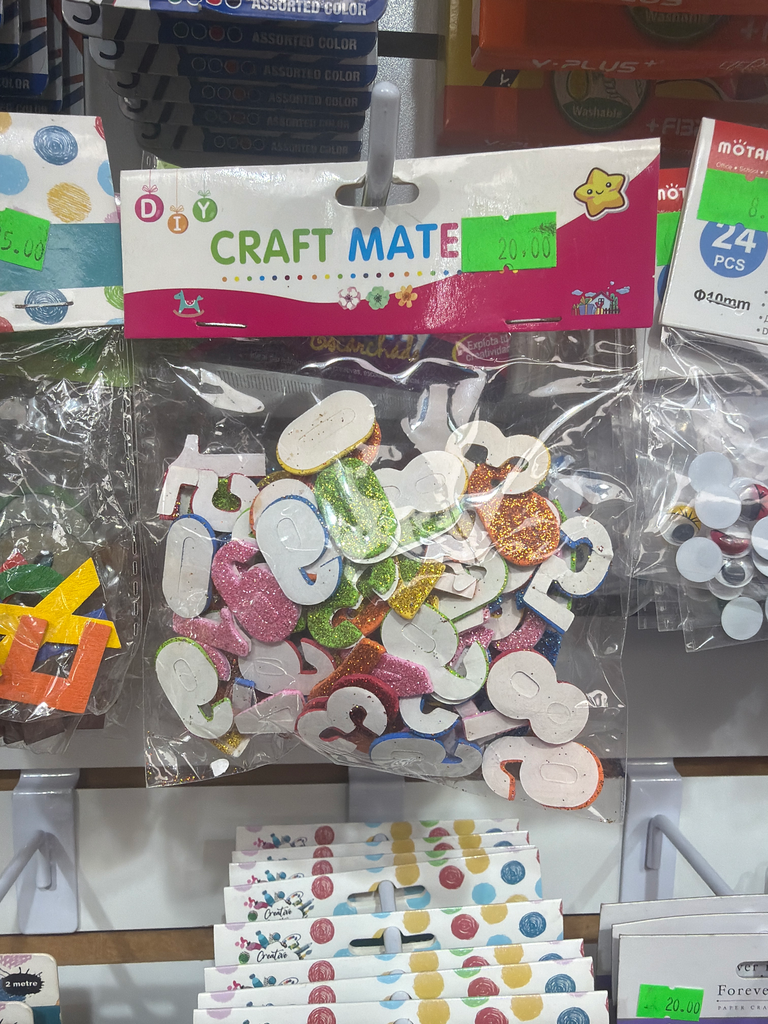 Craft Mate Foam Numbers