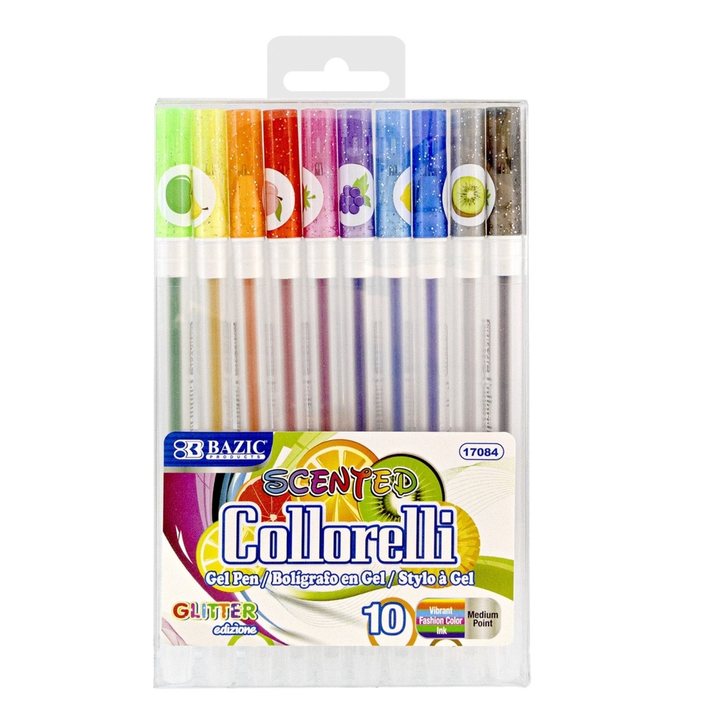 Scented Glitter Color Collorelli Gel Pen - Pack of 10