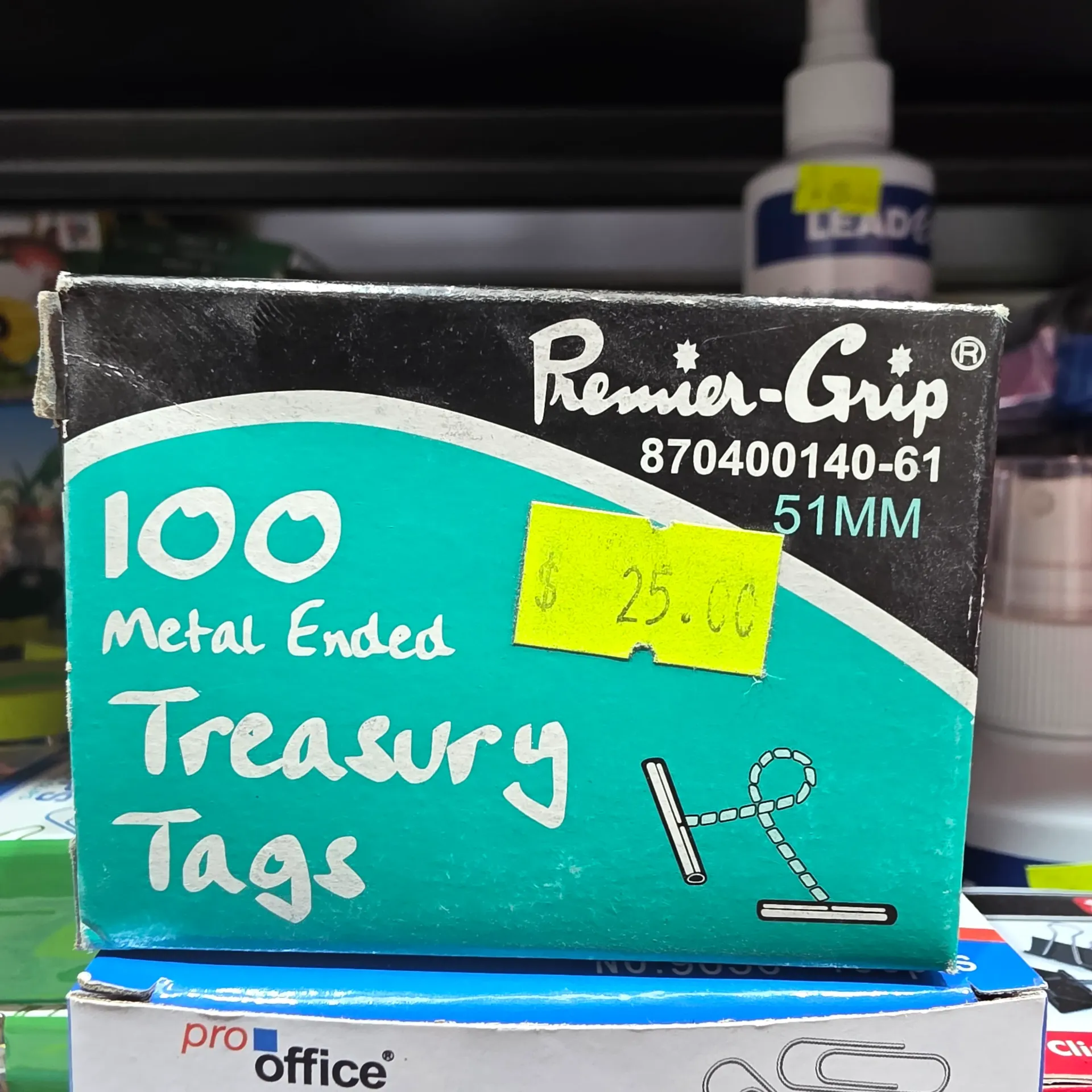 Premier-Grip, 100 Metal Ended Treasury Tags